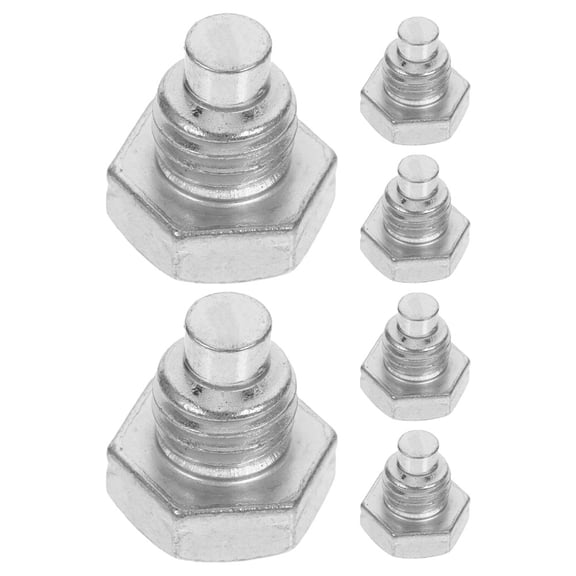 SEWACC 6Pcs Floor Jack Repair Accessories Plated Silver Metal Screws for Automotive and Machinery Use