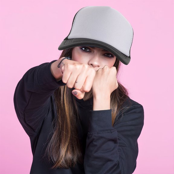 SEWACC 6Pcs Sublimation Blank Baseball Caps Black Mesh Back Adjustable Snap Button for Daily Use