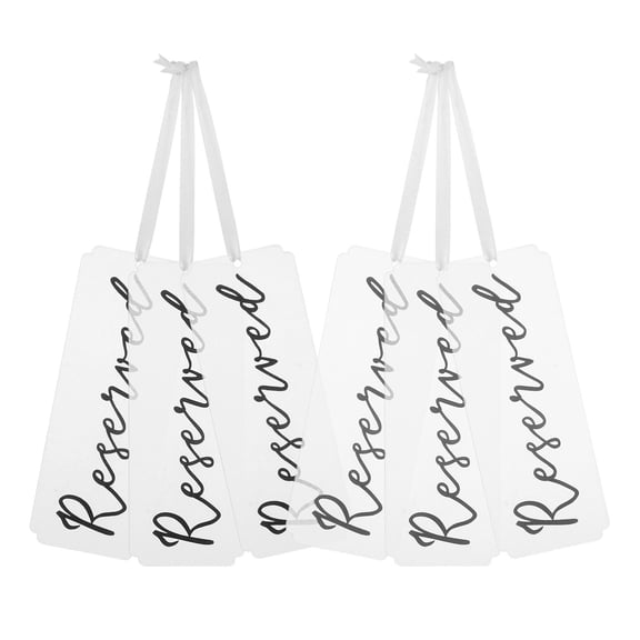 SEWACC Wedding Seating Chart Table Signs Acrylic Clear Guest Identification for Weddings, Set of 6 Pieces
