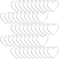 thumbnail image 1 of SEWACC Acrylic Keychain Heart Shaped Sublimation Blanks for Diy Projects 50Pcs, 1 of 8