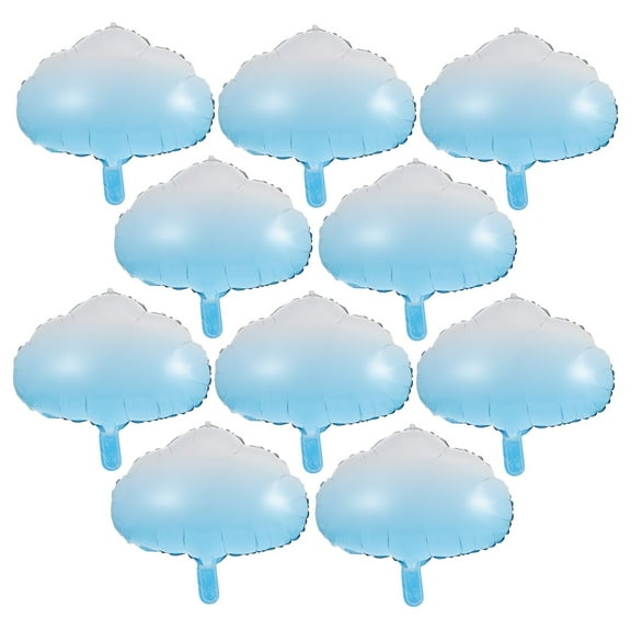 SEWACC Aluminium Foil Balloons 10Pcs Cloud Shape 52x51cm Sky Blue for Childrens Birthday Parties