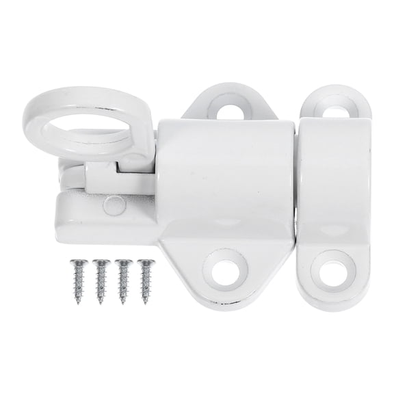 SEWACC Aluminum Alloy White Door Latch for Attic Hatch with Smooth Self Closing Spring and Durable Design