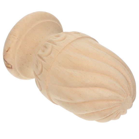 SEWACC Unfinished Wooden Pineapple Finial for Bed Post and Stair Railing