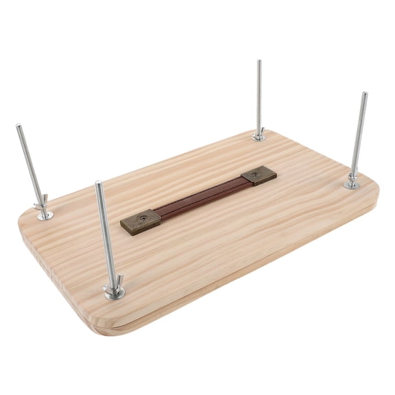 SEWACC Manual Wood Bookbinding Press Tool for Crafting and Restoration with Sturdy Screw Clamp in Beige