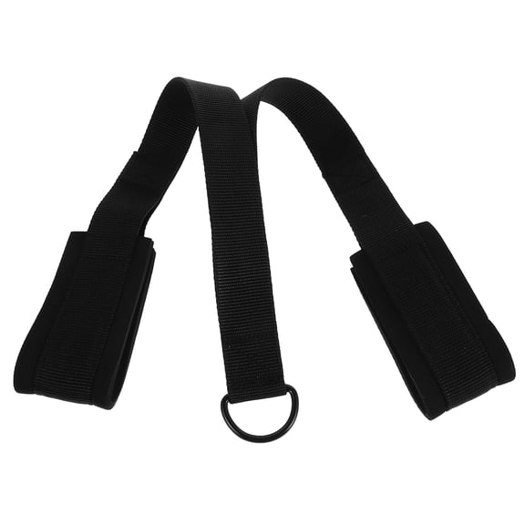 SEWACC Black Gym Cable Attachment Strap for Tricep and Bicep Pushdown Exercises