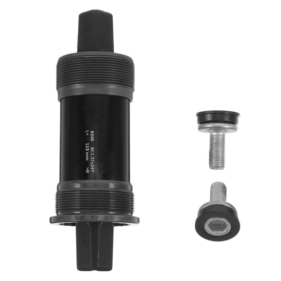 SEWACC Black Carbon Steel Threaded Bottom Bracket Set for Bikes, and Easy to Install