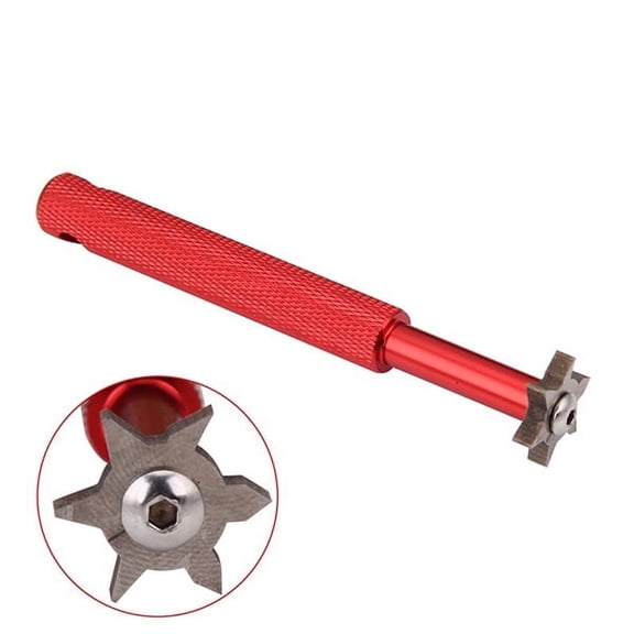 SEWACC Groove Sharpener with 6 Precision Cutters for Enhanced and Control, Red Golf Groove Tool