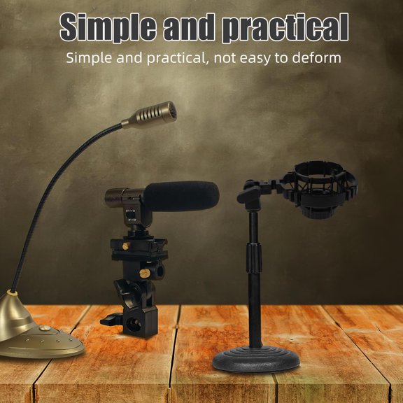 SEWACC Black Condenser Microphone Suspension Mount with High Isolation and Easy Quick Installation