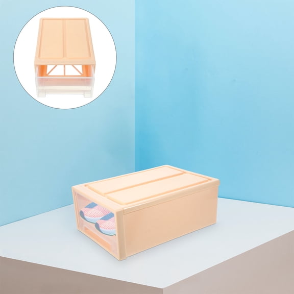 SEWACC Shoe Storage Box with Clear Drawer for Space Saving Wardrobe Organization and Easy Shoe Access
