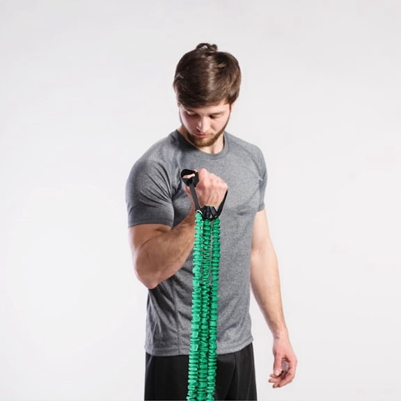 SEWACC Green Adults Chest Expander with Nylon Cover for Sports Use and Shoulder Muscle Enhancement