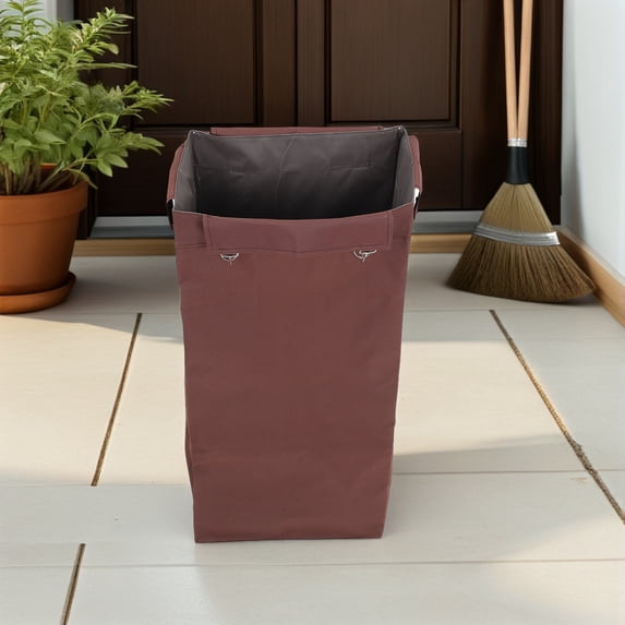SEWACC Heavy-Duty Janitorial Cart Replacement Bag with Canvas and Iron Frame for Commercial Cleaning Utility Carts