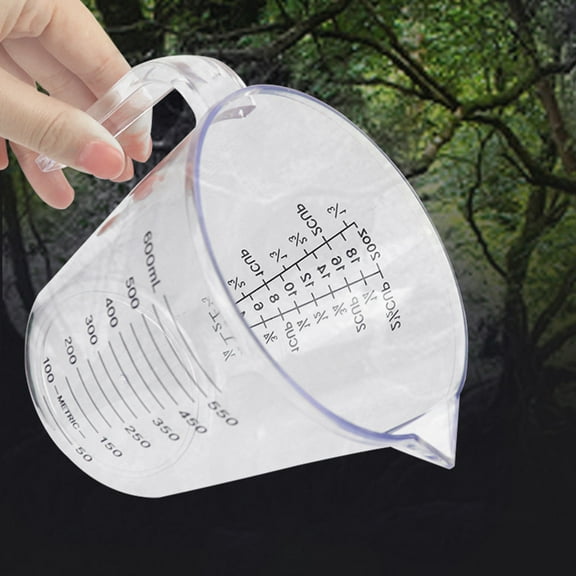 SEWACC Kitchen Measuring Set Measuring Cup Plastic for Water Measurement and Rice Measurement 600ml 1Set