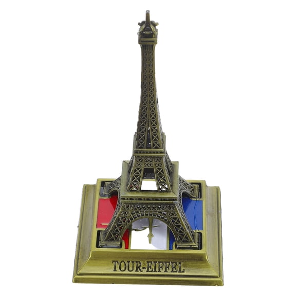 SEWACC Elegant Light Brown Iron Eiffel Tower Figurine for Vintage Home Decoration