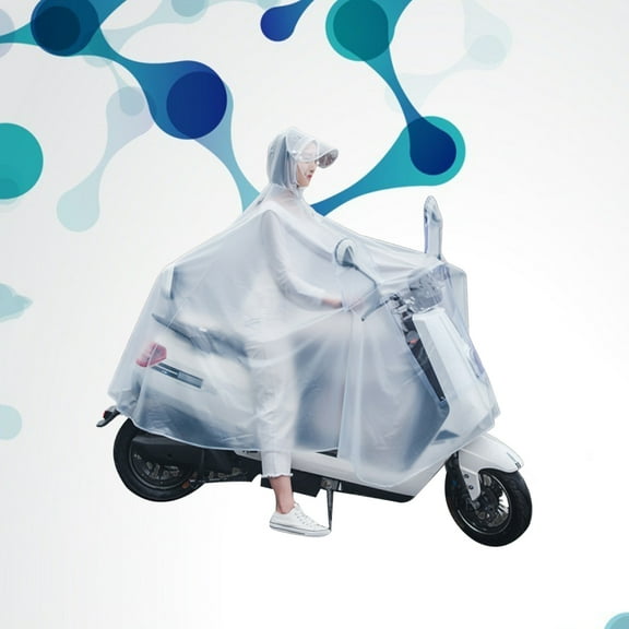 SEWACC Lightweight White Rainwear Jacket for Outdoor Riding and Activities,