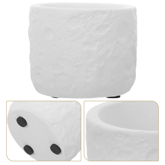 SEWACC Modern Minimalist White Cement Candlestick Holder For Home Decor 1Pack