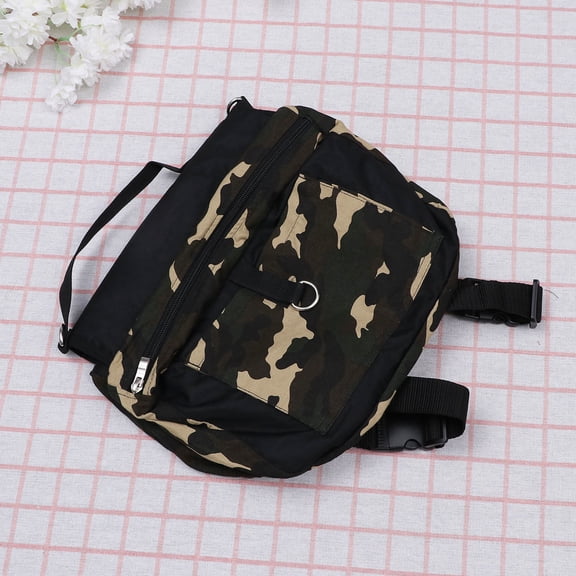 SEWACC Oxford Material Dog Packs for Hiking with Side Compartments and Rear Leash Attachment