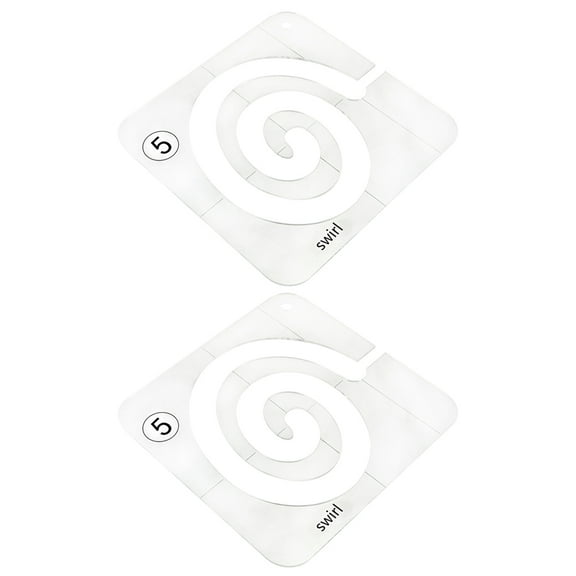 SEWACC Quilting Rulers for Fabric Cutting Template 2Pcs Transparent Acrylic Stipple Pattern Creation Aid