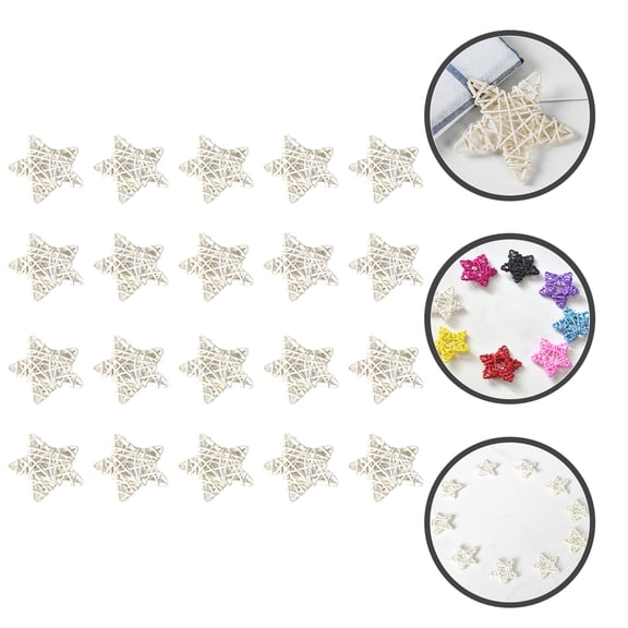 SEWACC Rattan Stars for Decoration Wicker Star Decor for Birthday Party and Valentine's Day 20Pcs