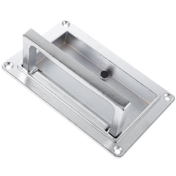 SEWACC Recessed Zinc Alloy Door Handle with Plated Finish, Flush Mounted Sliding Door Pull, and Stylish Pocket Handle