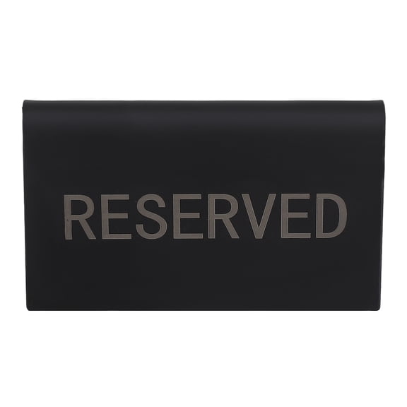 SEWACC Black Stainless Steel Reserved Table Tents for Wedding Elegant Design