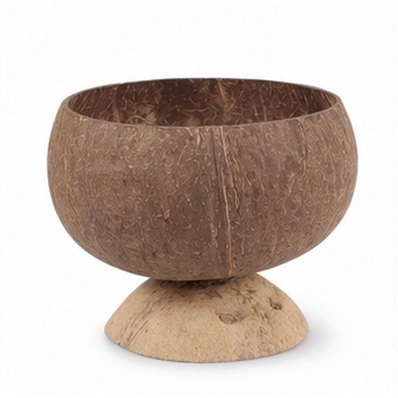SEWACC Handcrafted Natural Coconuts Shell Bowl for Kitchen and Buffet
