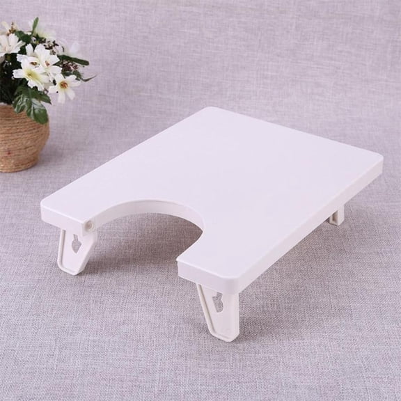 SEWACC Sewing Expansion Board White Plastic with Round Corners Folding Legs for Sewing Machine Use