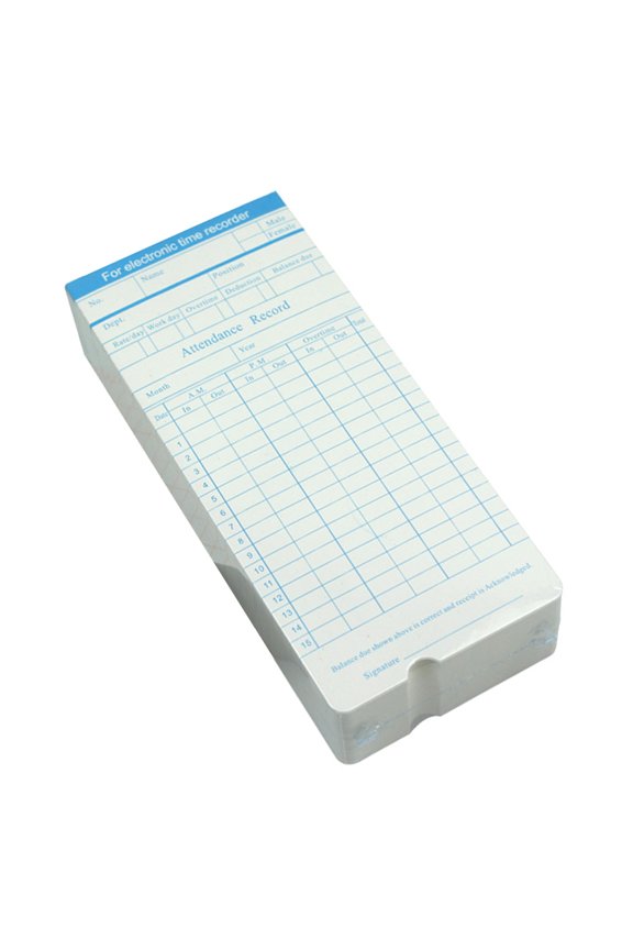 Multi Color Time Card for Attendance with Easy Use for Employee Tracking