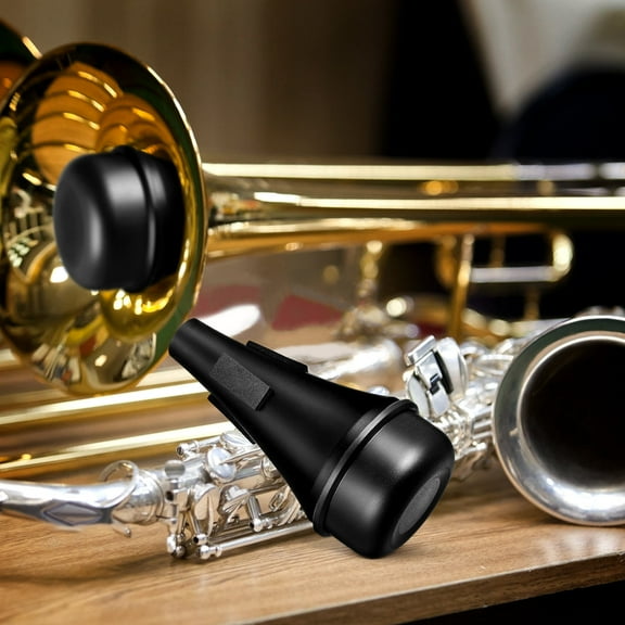 SEWACC Trombone Performance Mute Black Compact Plastic Accessory for Music Practice