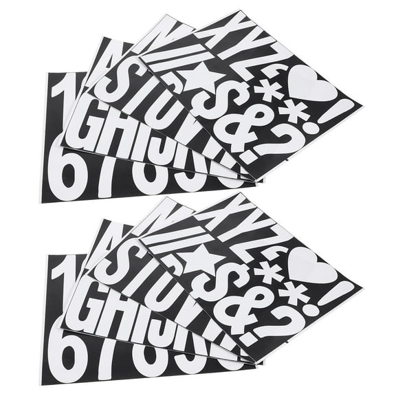 SEWACC White PVC Outdoor Mailbox Numbers and Letters Stickers for Trash Bin Labeling and Home Decoration