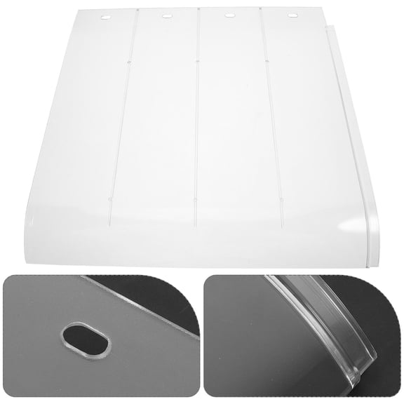SEWACC Transparent Door Awning Canopy PC Panel 1 Set Weatherproof Sun Rain Shield Cover