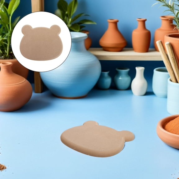 SEWACC Bear Shaped Wooden Slump Mold for Pottery, Ceramic Craft Tools, Plate Forming, Clay Art Supplies