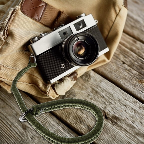 SEWACC Camera Wrist Strap, Fine Craftsmanship, Green Nylon, Stainless Steel, Quick Release