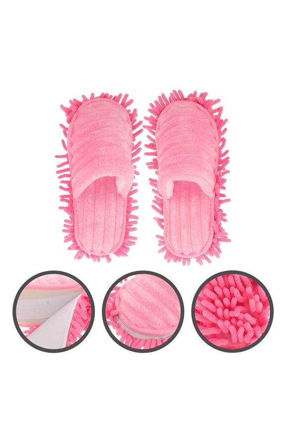 Chenille Duster Mop Slippers 1 Pair - Comfortable, Lightweight Footwear for Daily Home Cleaning and Dusting