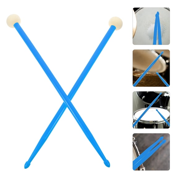 SEWCHICS Double-End Drumstick Sky-Blue Felt and Nylon for Practical Percussion