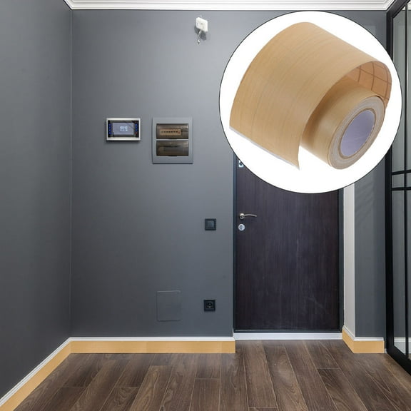 SEWCHICS Light Brown PVC Baseboard Wall Molding for Home Decor and Easy Installation