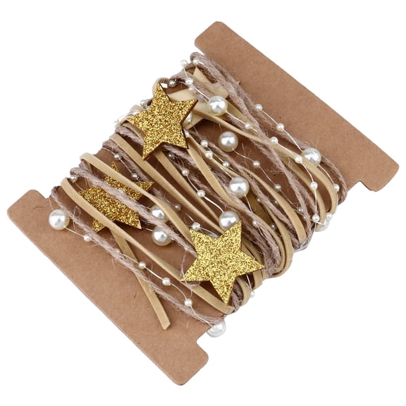 SEWCHICS 1 Roll Decorative Ribbons Holiday Decorations Golden Plastic Snowflakes Christmas