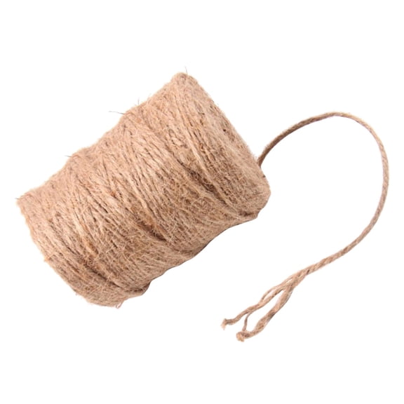 SEWCHICS Natural Twisted Jute Rope 1 Roll Biodegradable Craft Cord for Projects, Gardening, Wrapping, and Home Decor