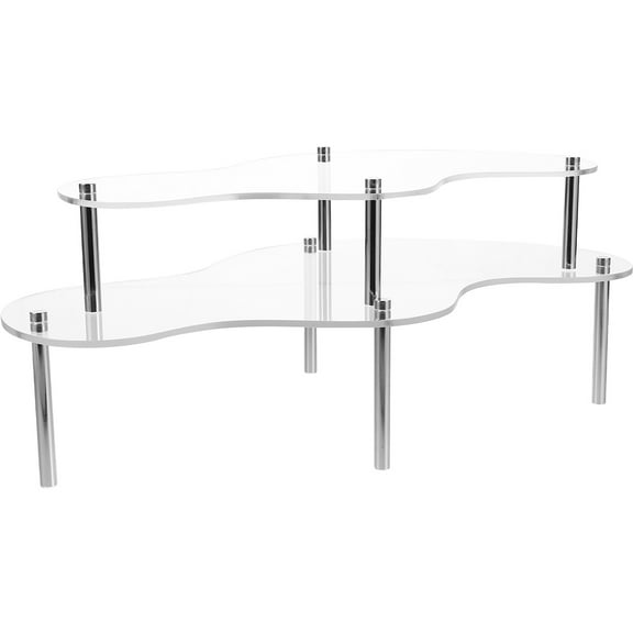 SEWCHICS Clear Metal Round Tiered Cake Stand, 3-Tier Dessert Display for Bakery, Parties, Weddings, and Home Use