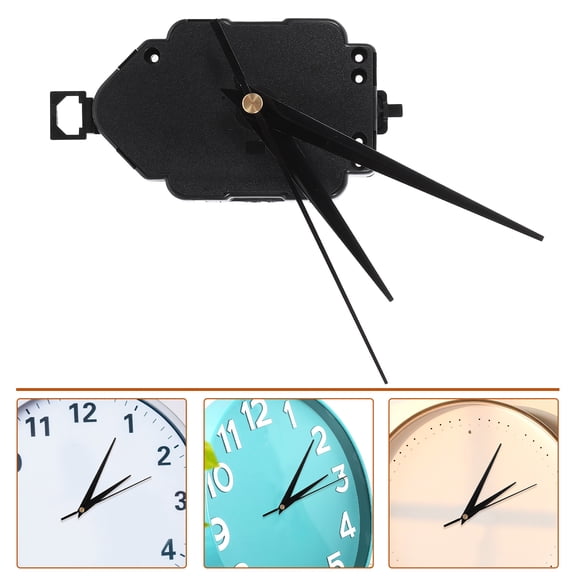 SEWCHICS Black Plastic Clock Mechanism Kit for DIY Use with Hands Included