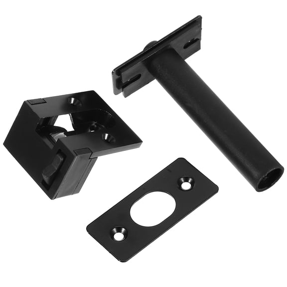 SEWCHICS 1Set Stainless Steel Door Chain Lock with Hidden Design for Home and Hotel Security in Black