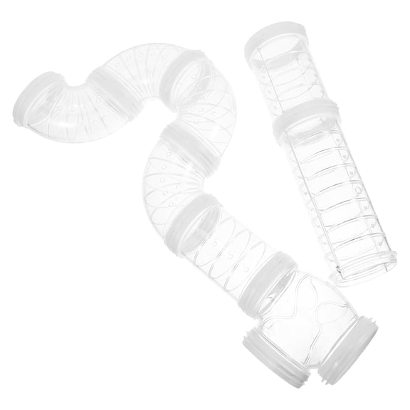 SEWCHICS 1Set Hamster Tubes and Tunnels Kit Plastic Safe Transparent Enclosure Accessory