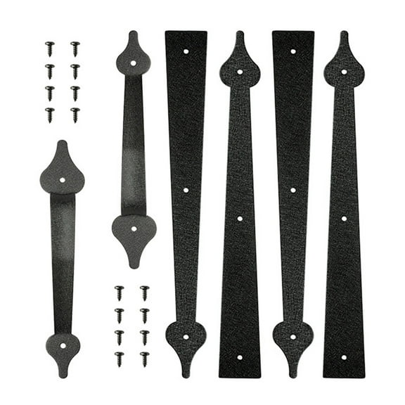 SEWCHICS 1 Set Heavy Duty Carbon Steel Door Hinge for Cabinet and Furniture Black 4.4X0.2in