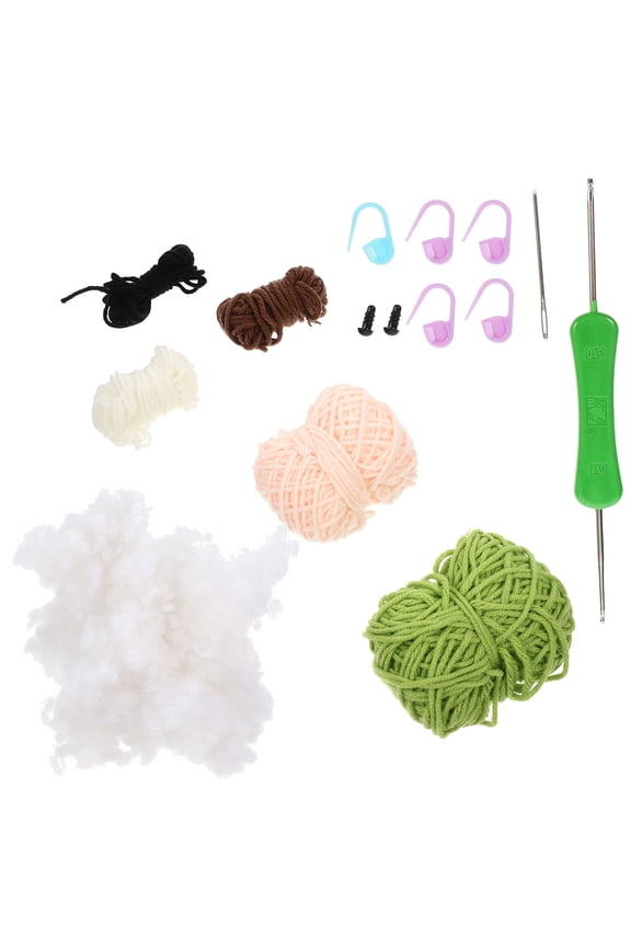 1Set Knitted Pendant Tool Sewing Keychain Decor Kit for Stress Relief Crafting