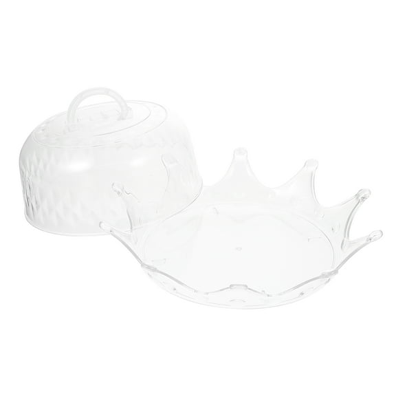 SEWCHICS Clear Dessert Tray with Lid for Parties and Events, Food Serving Tray, 1 Set