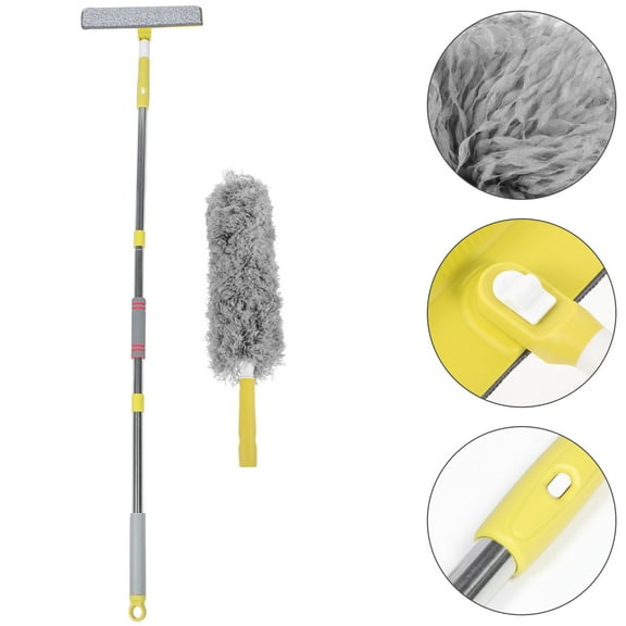 SEWCHICS Multipurpose Duster Set for Ceiling Fans, Furniture, and Home Cleaning, Assorted Colors, 1 Set