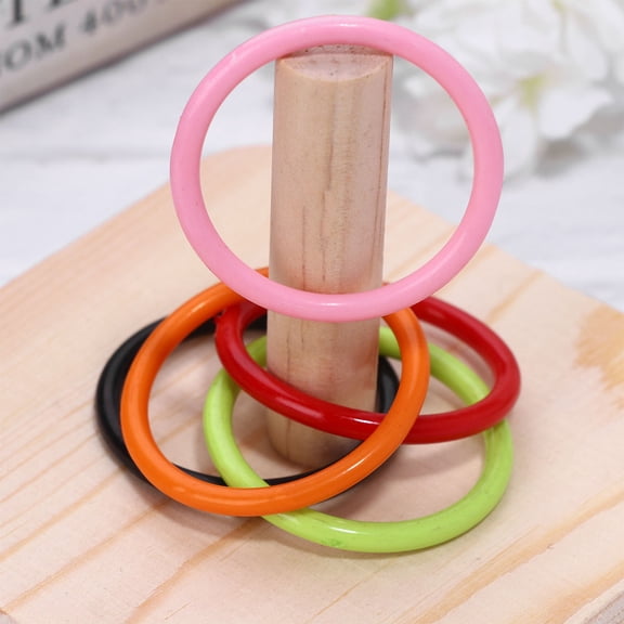 SEWCHICS Parrot Chew Toys Set with Light Yellow Wooden Pieces for Interactive Tossing and Playtime Fun