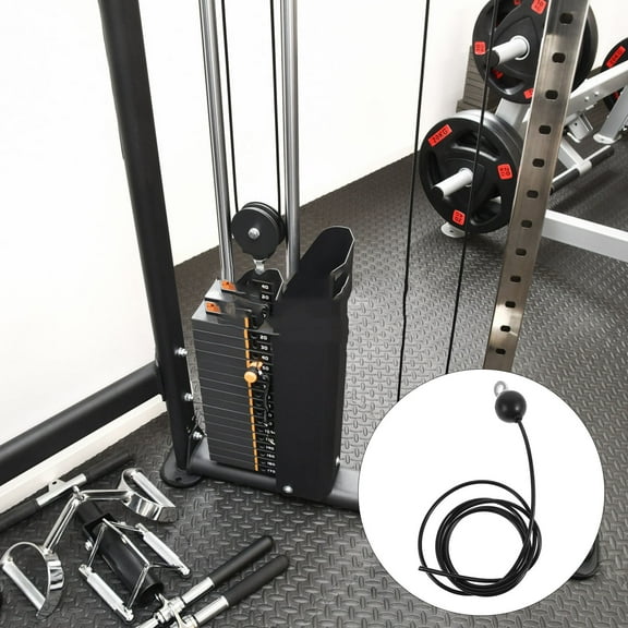 SEWCHICS Sports Equipment Pull Down Cables for Cable Exercise Machine, Black Steel, Fitness Gym Replacement Set