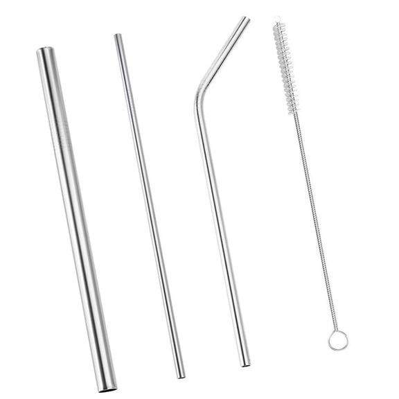 SEWCHICS Stainless Steel Straw Replacement Set - Reusable Drinking Straws and Accessories for Party, and