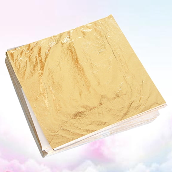 SEWCHICS 100Pcs Copper Lightweight Decor Imitation Golden Foil Paper Copper Square Craft Projects