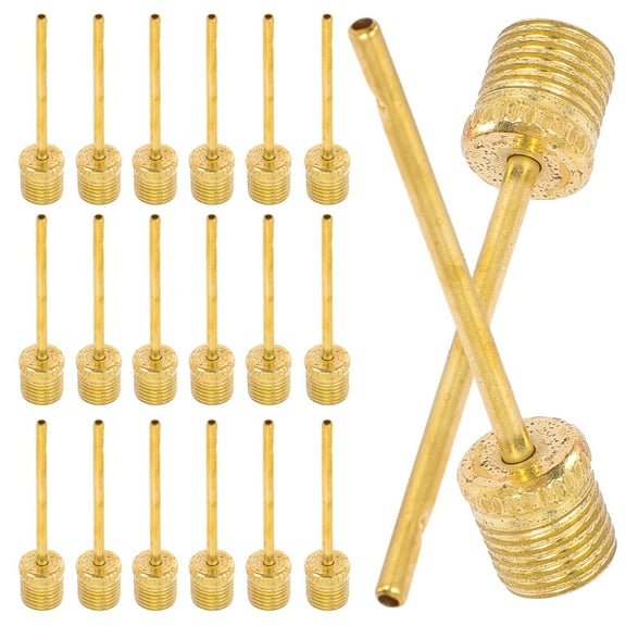 SEWCHICS 100Pcs Brass Inflation Needles with Ventilation Holes for Pump Air Inflation Accessories